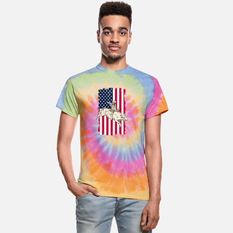Cowboy American USA Flag