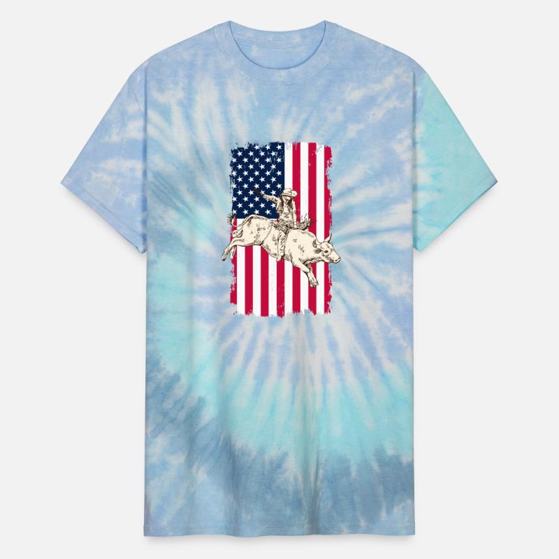 Cowboy American USA Flag