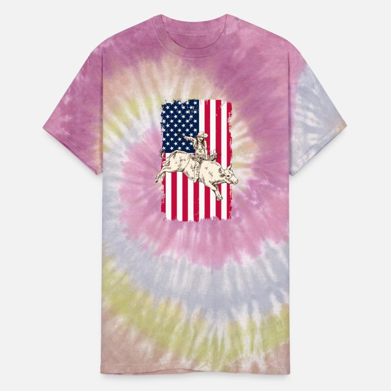 Cowboy American USA Flag