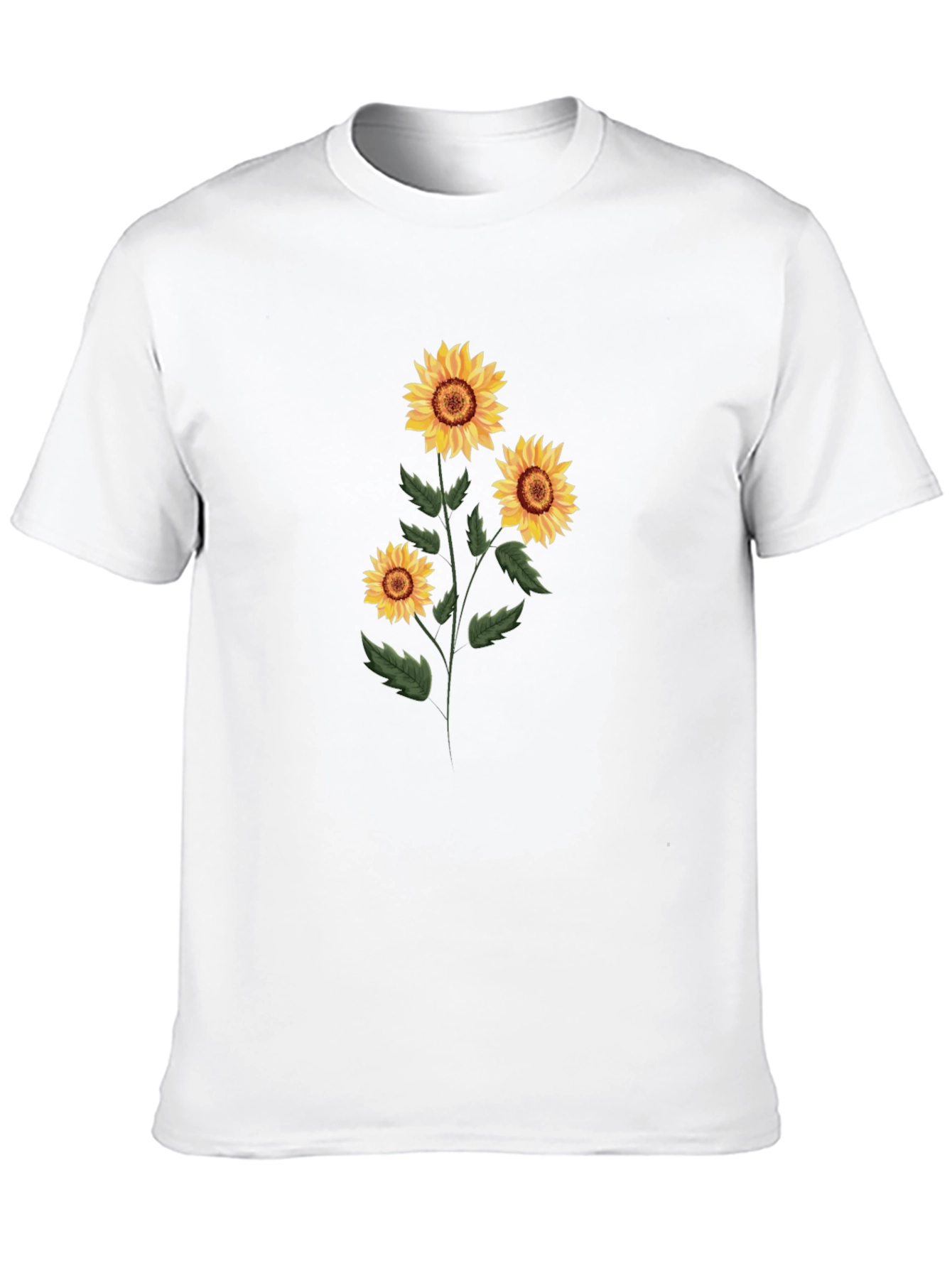 Sunflower Graphic Tee - Black Cotton T-Shirt