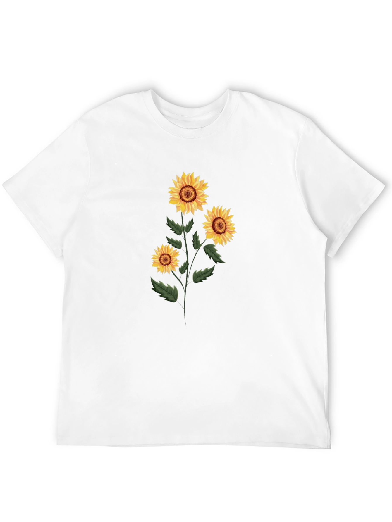 Sunflower Graphic Tee - Black Cotton T-Shirt