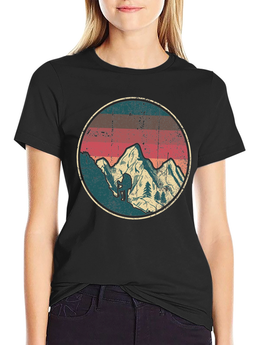 Vintage Mountain Hiking Graphic T-Shirt