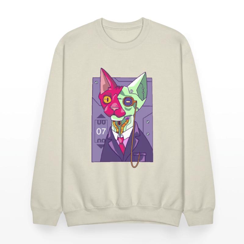 Crazy style technology Cat illustration