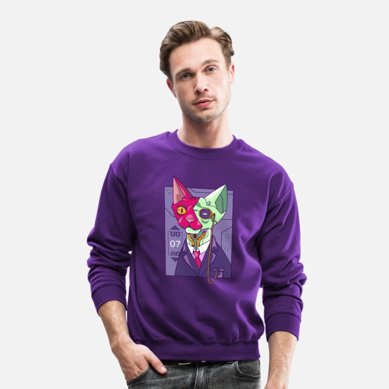 Crazy style technology Cat illustration