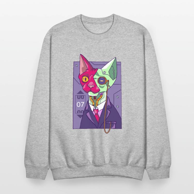 Crazy style technology Cat illustration