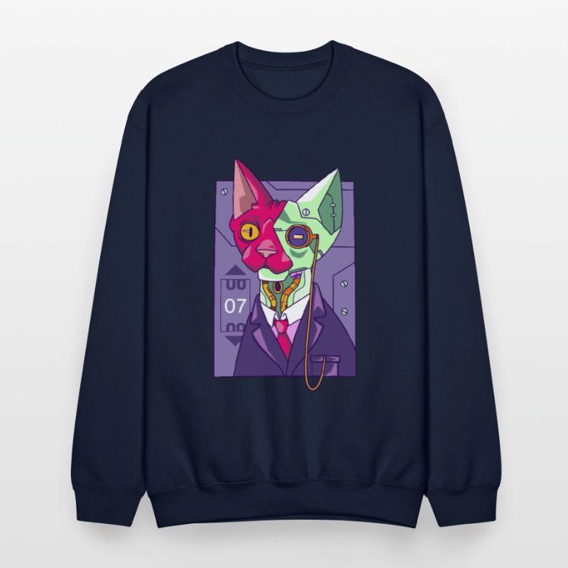 Crazy style technology Cat illustration