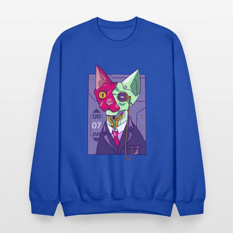 Crazy style technology Cat illustration