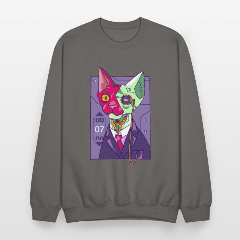 Crazy style technology Cat illustration