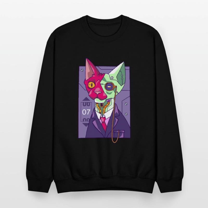 Crazy style technology Cat illustration