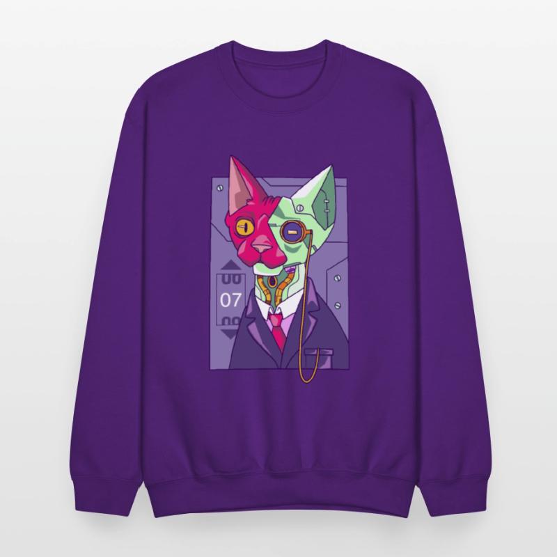 Crazy style technology Cat illustration