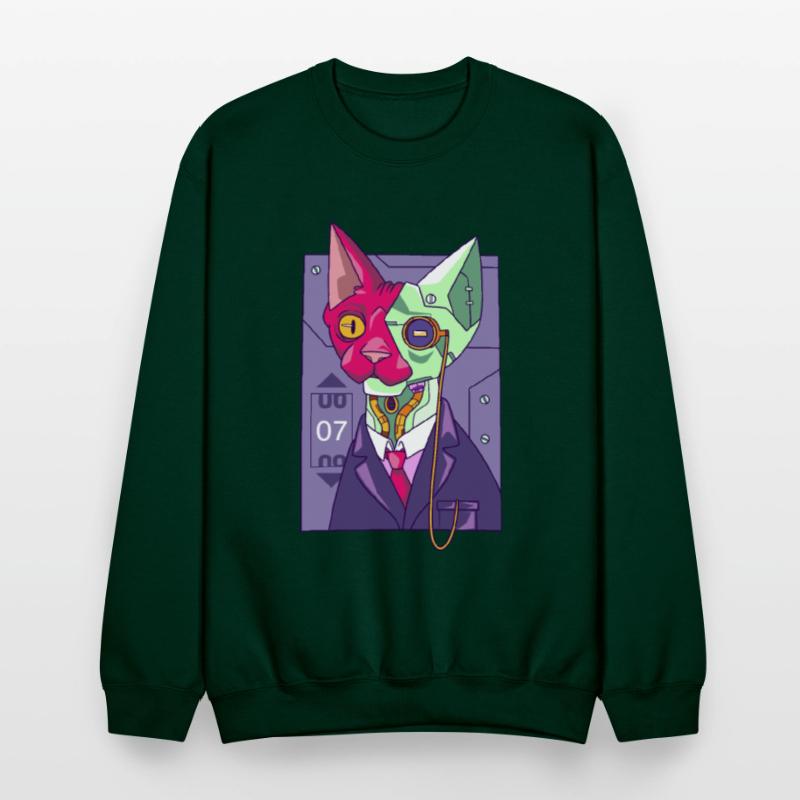 Crazy style technology Cat illustration