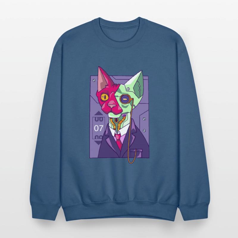Crazy style technology Cat illustration