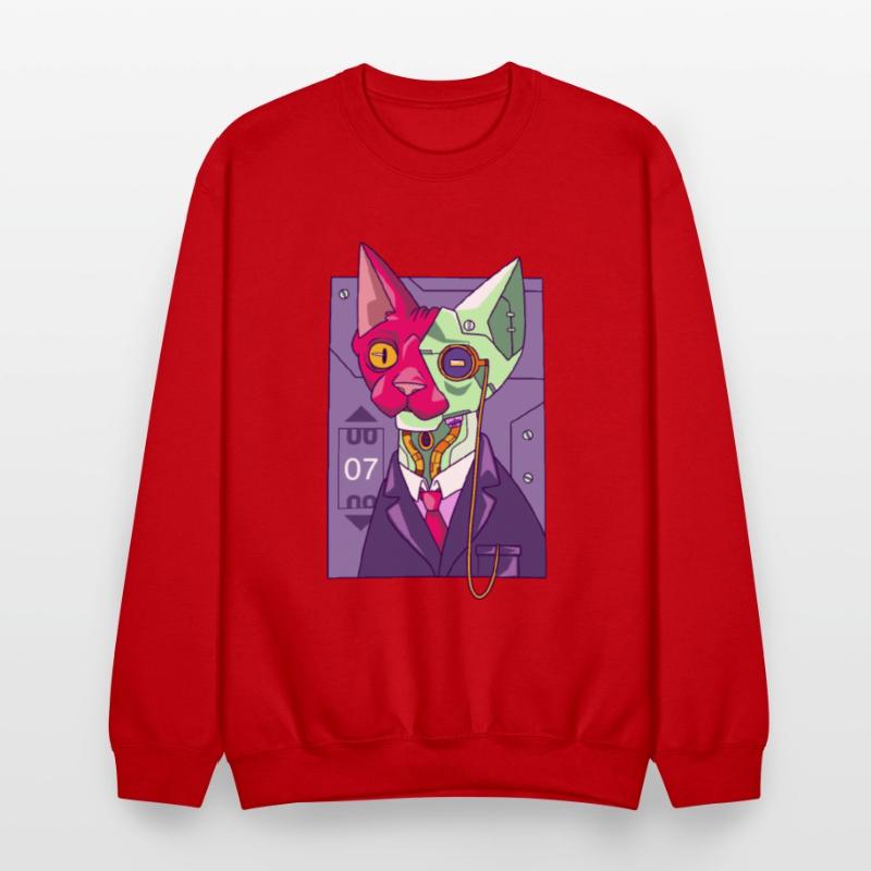 Crazy style technology Cat illustration