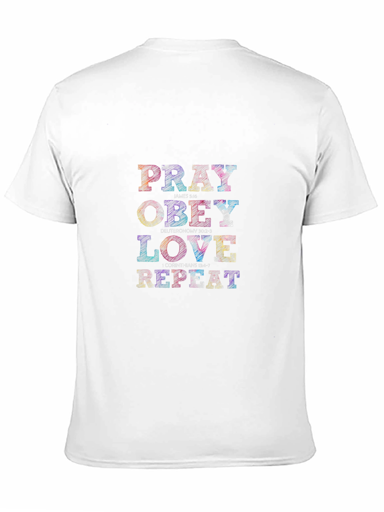 Pray Obey Love Repeat Graphic T-Shirt