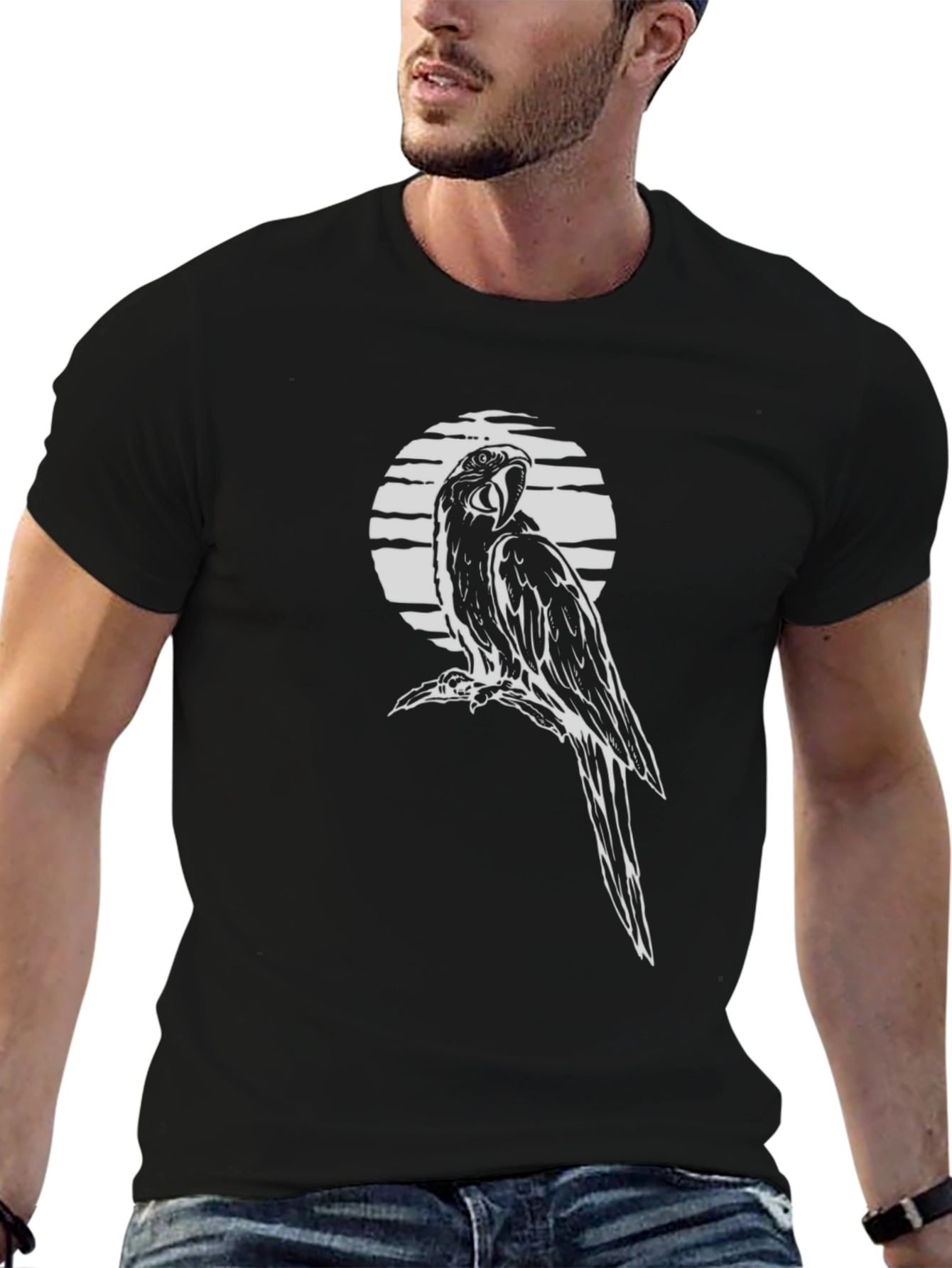 Parrot Graphic T-Shirt - Black