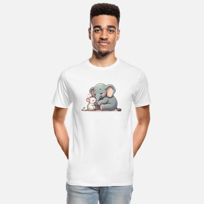Cuddling Elephant And Mouse In Love