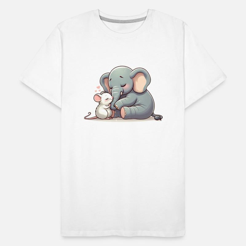 Cuddling Elephant And Mouse In Love