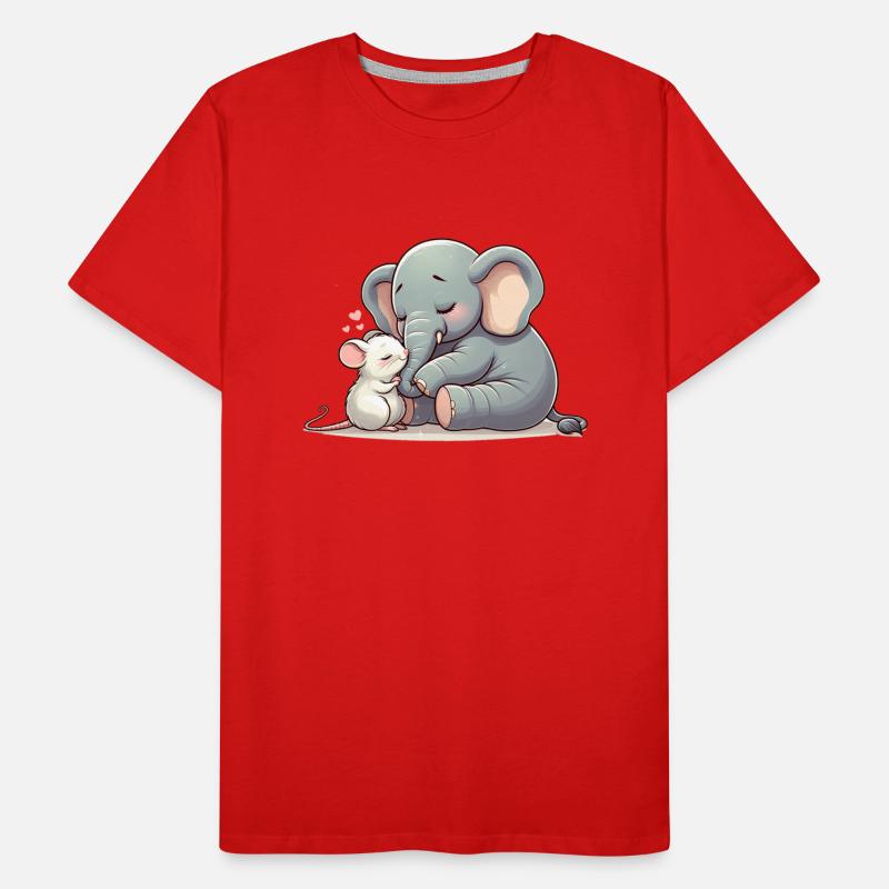 Cuddling Elephant And Mouse In Love