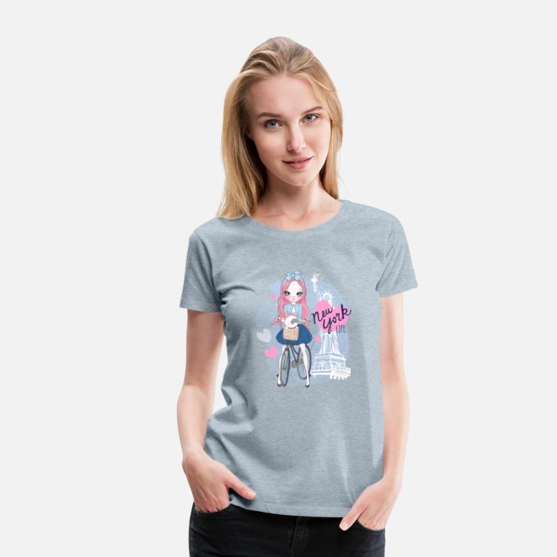 Cute Anime Girl with Lovely Puppy in New york