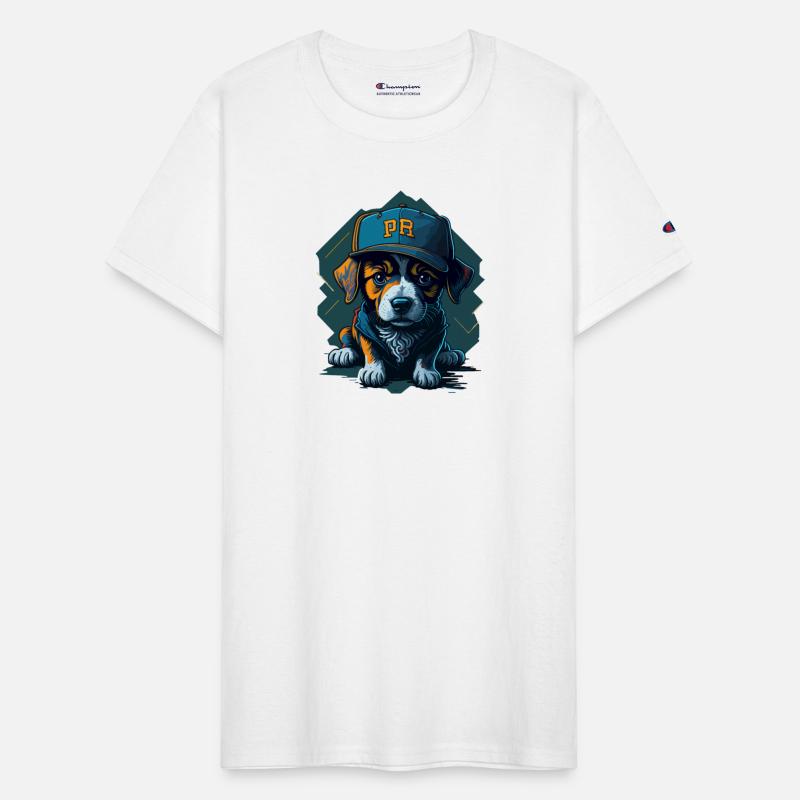 Cute Border Collie Puppy Wearing Baseball Hat