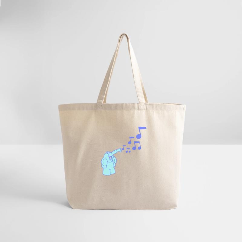 Cute Elephant Music Notes Toot Trunk Trumpet Comic