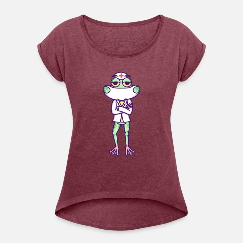Cute frog doctor cartoon illustration