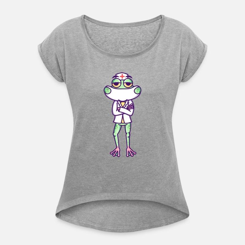 Cute frog doctor cartoon illustration