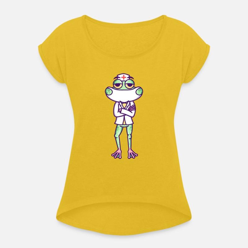 Cute frog doctor cartoon illustration