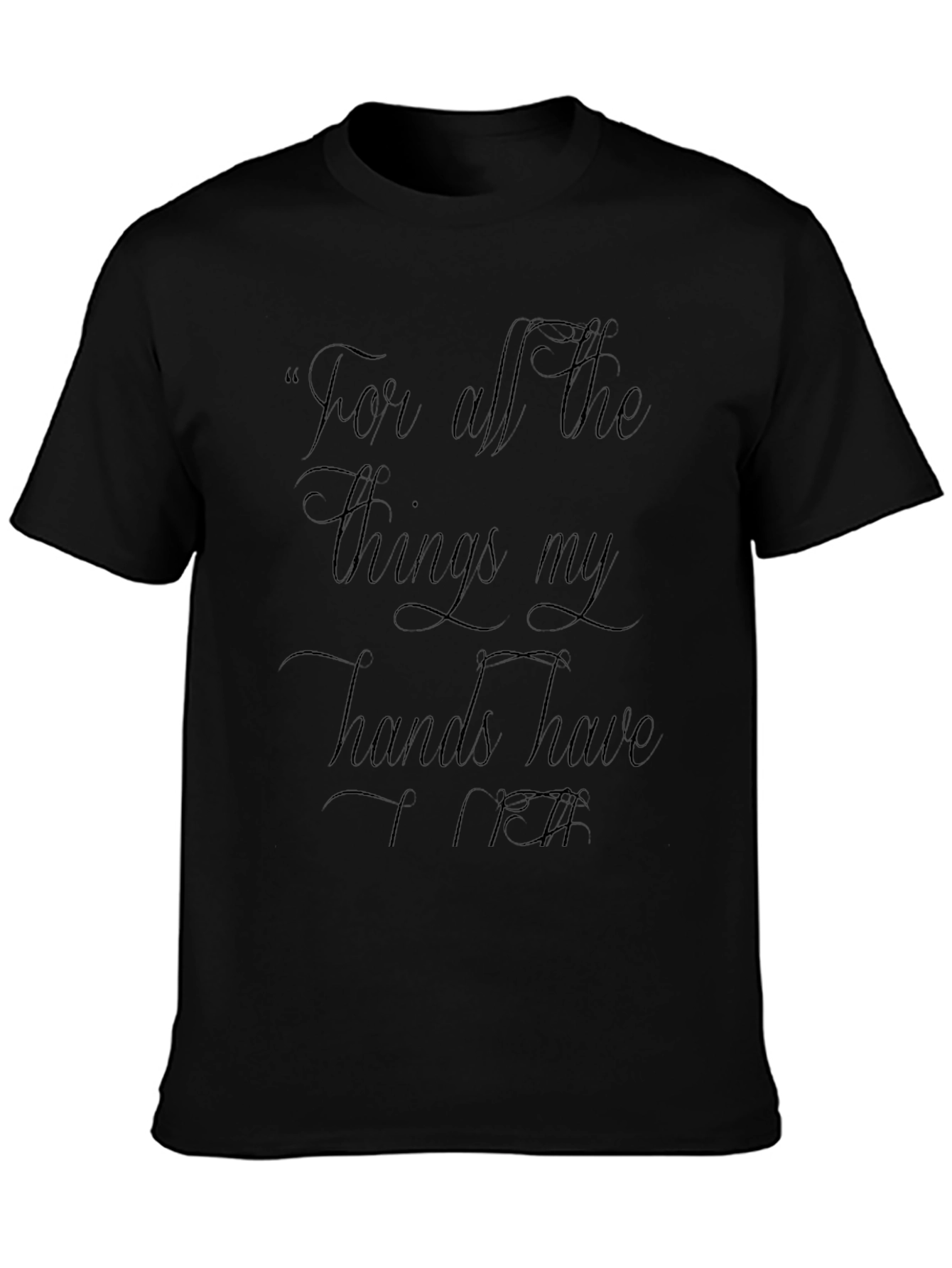 Motivational Script Black T-Shirt
