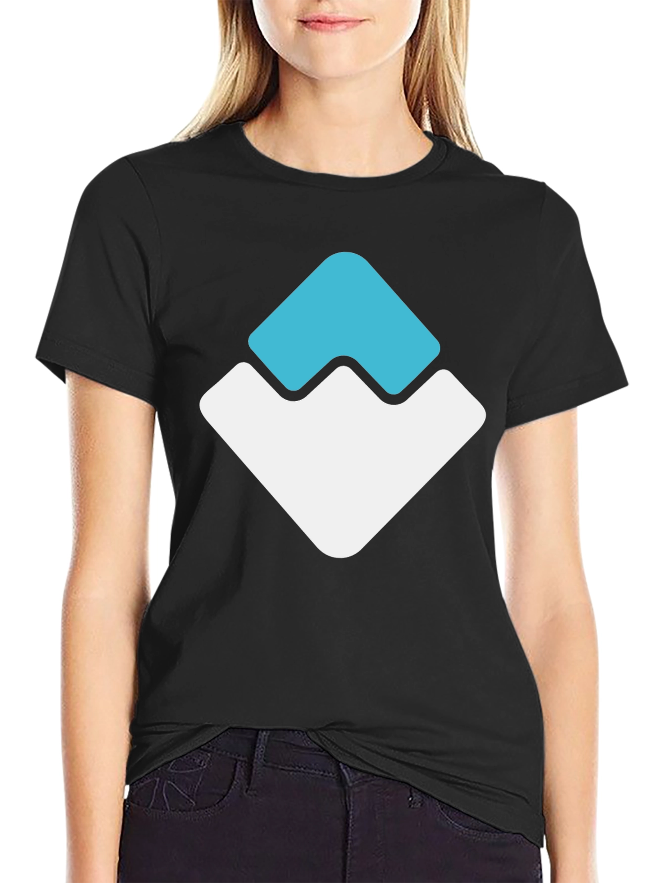 Modern Graphic Tee - Geometric Peak Design