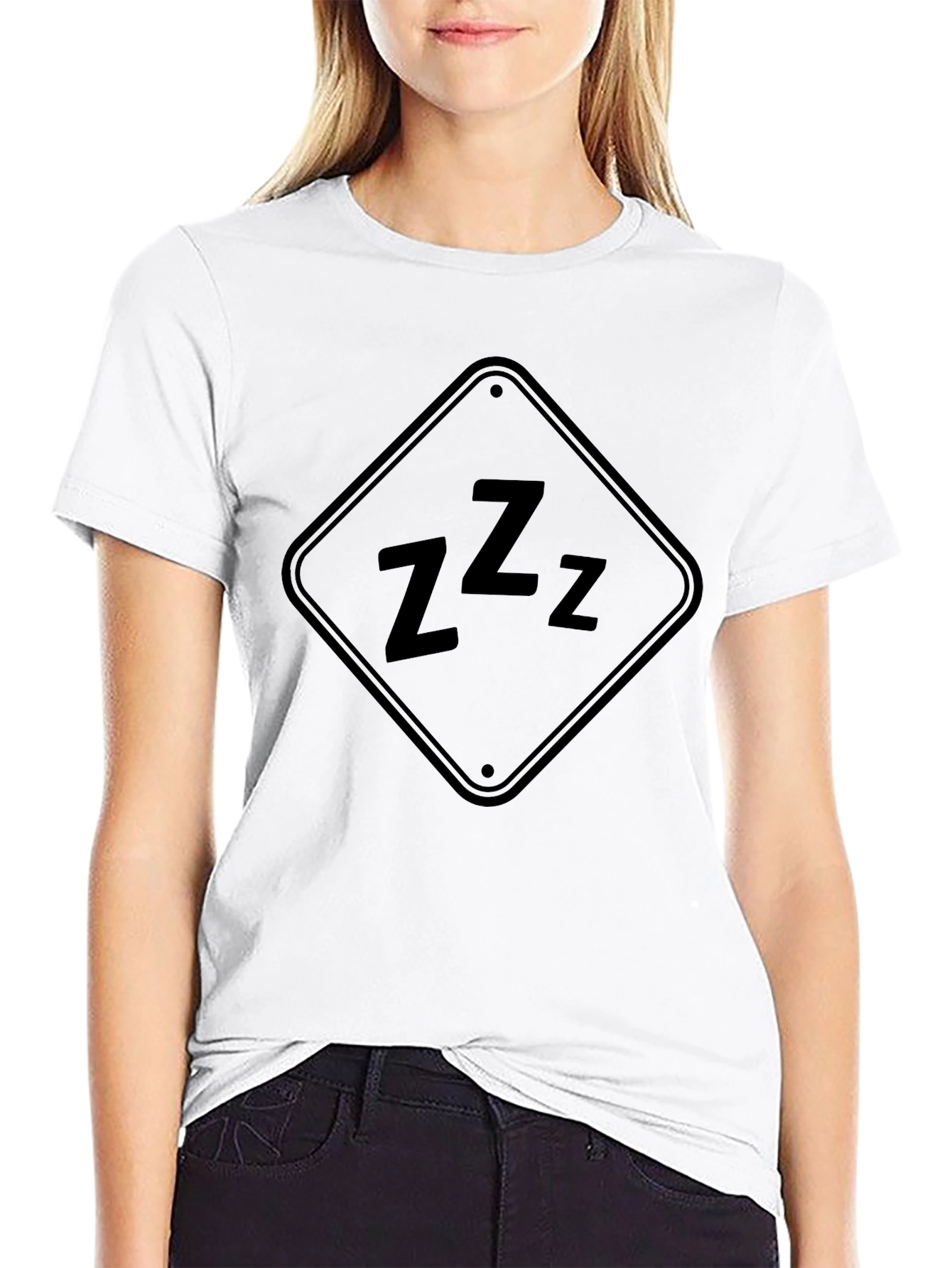 Funny Sleepy ZZZ Black T-Shirt