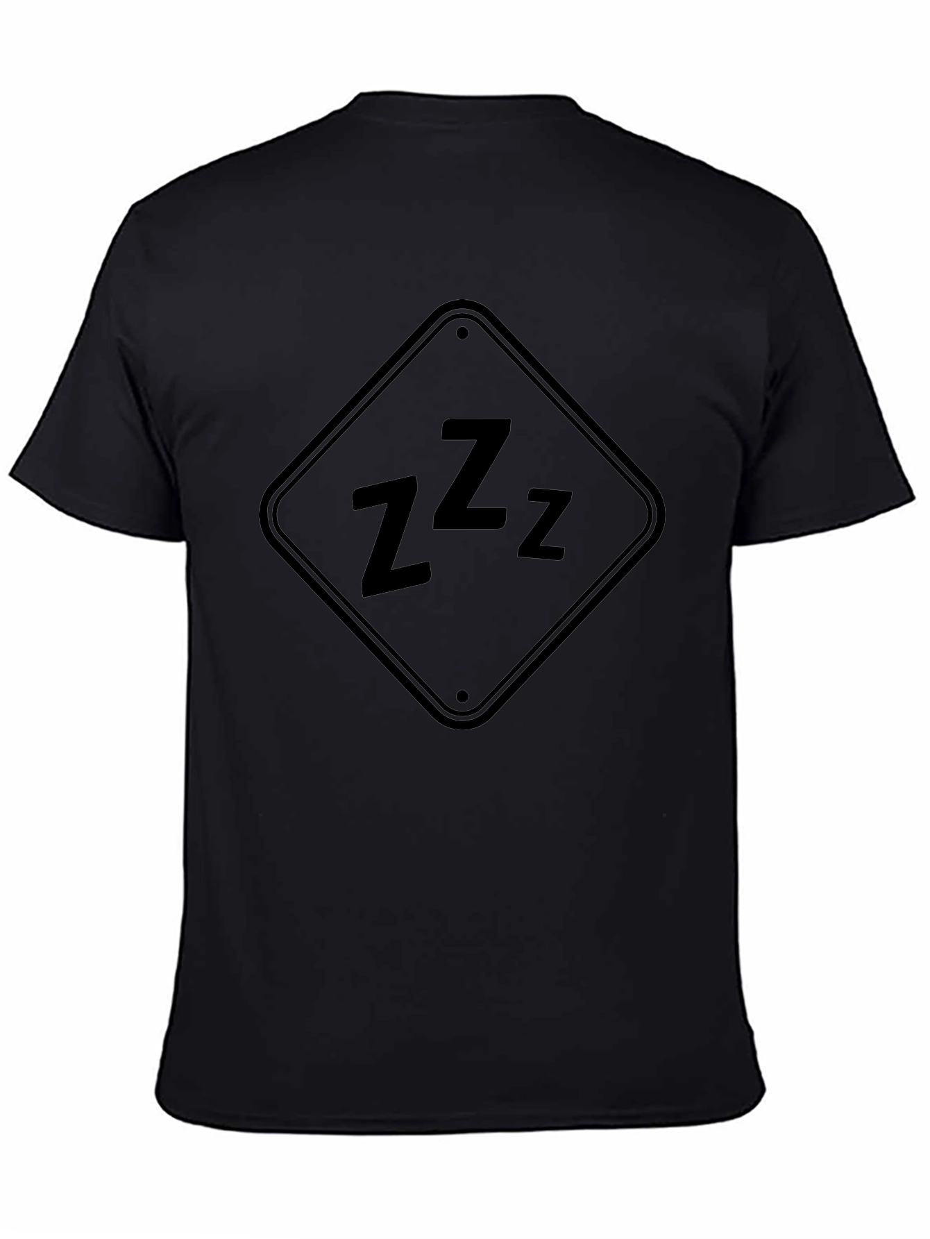 Funny Sleepy ZZZ Black T-Shirt