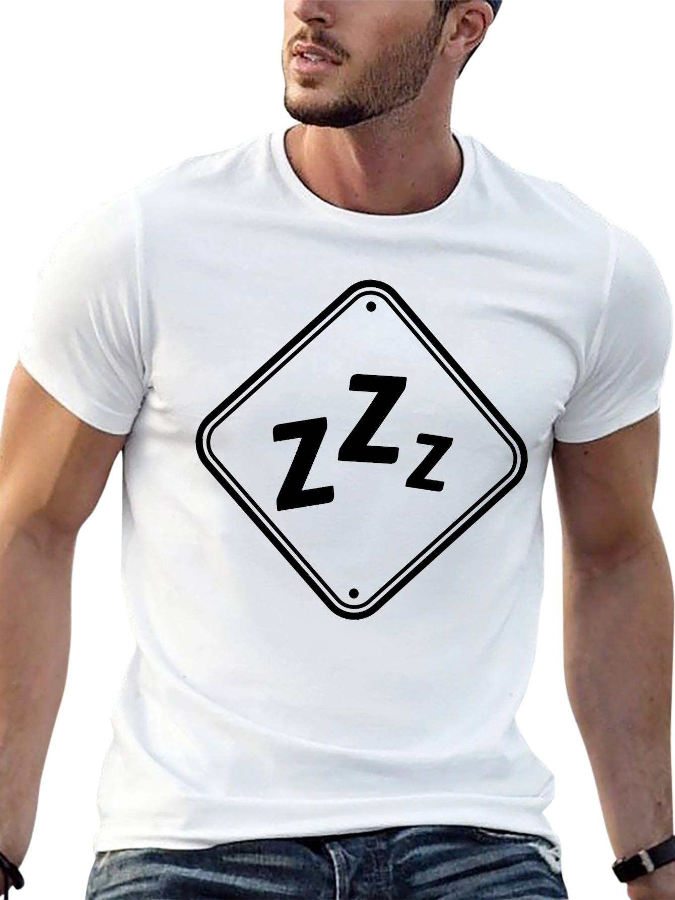 Funny Sleepy ZZZ Black T-Shirt