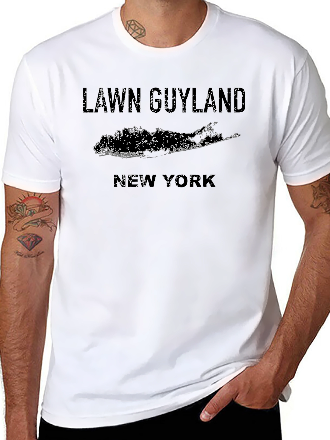 Lawn Guyland New York T-Shirt - Black