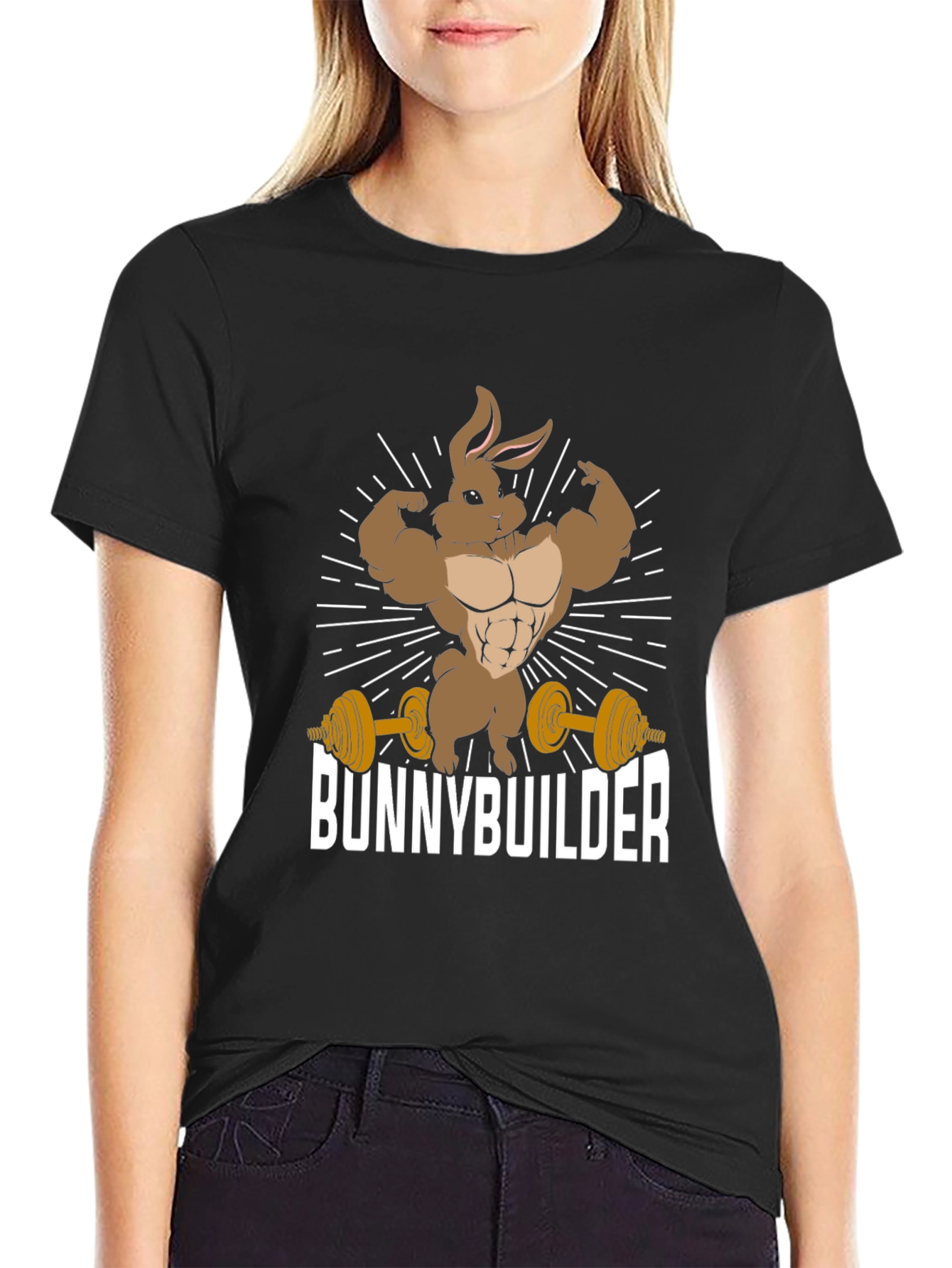 Bunnybuilder Black Graphic T-Shirt