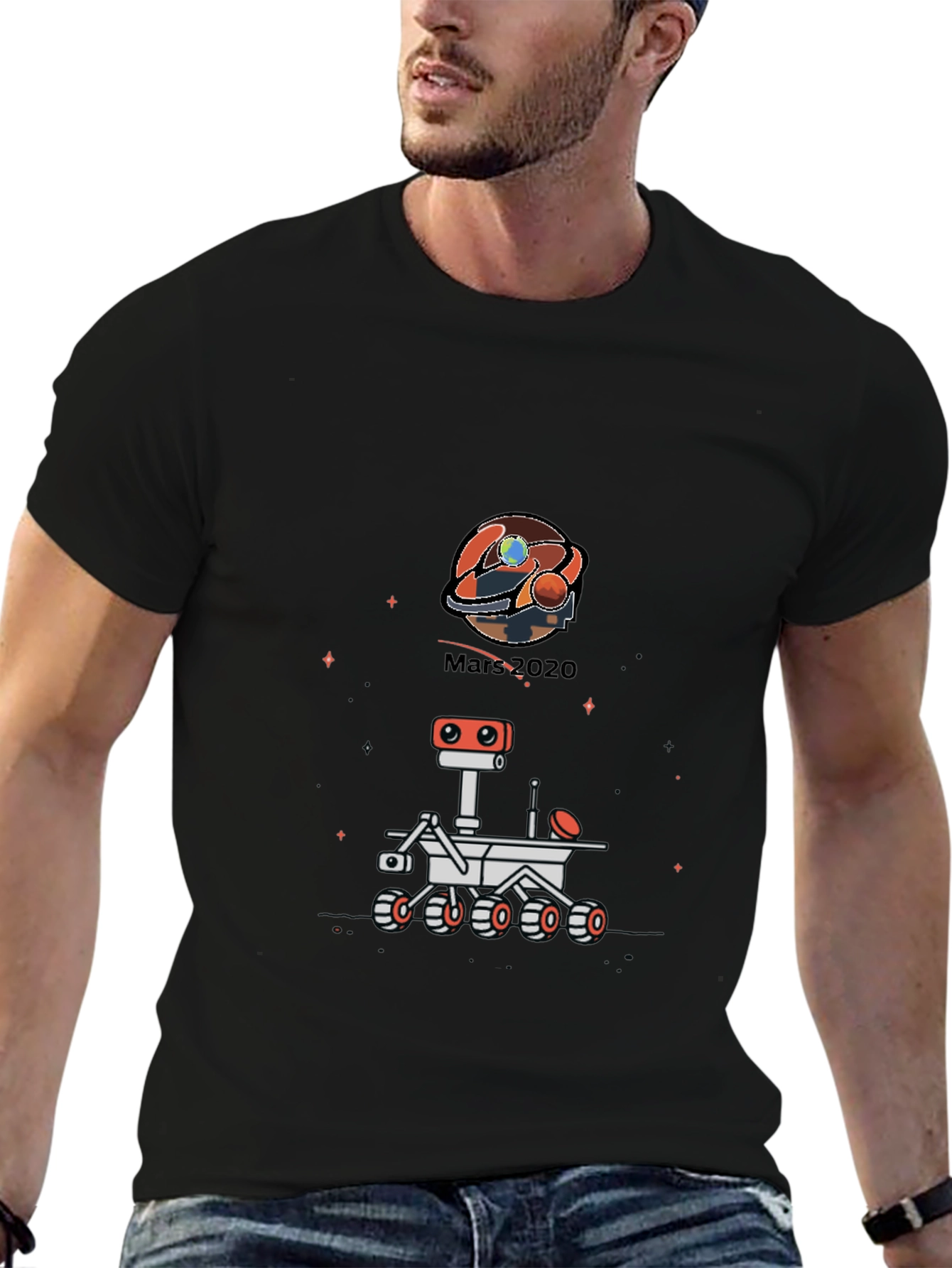 Mars 2020 Rover Black T-Shirt