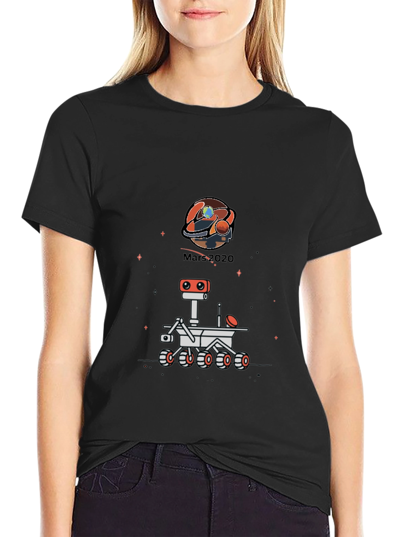 Mars 2020 Rover Black T-Shirt