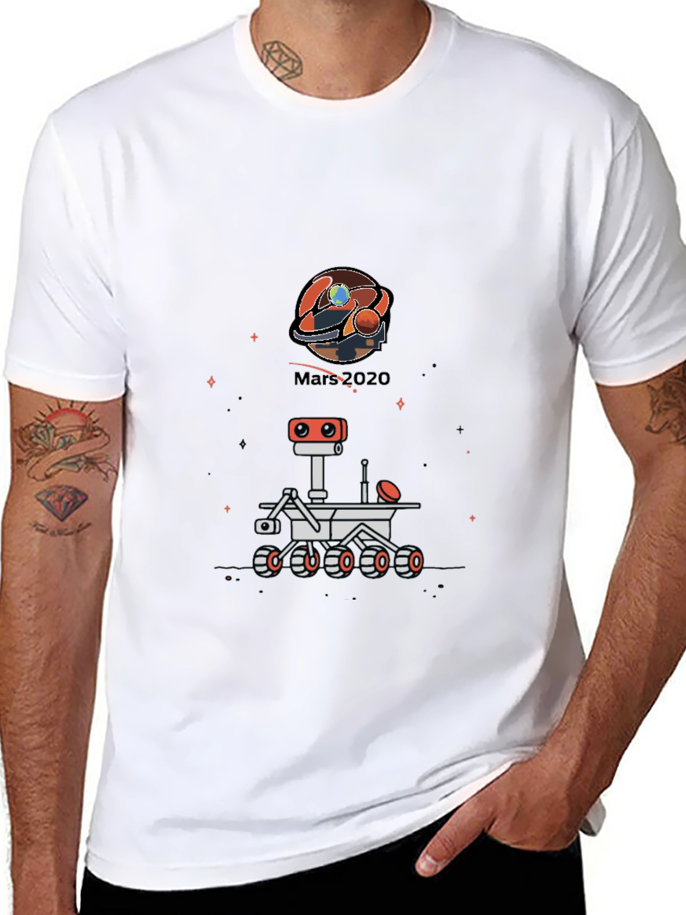 Mars 2020 Rover Black T-Shirt