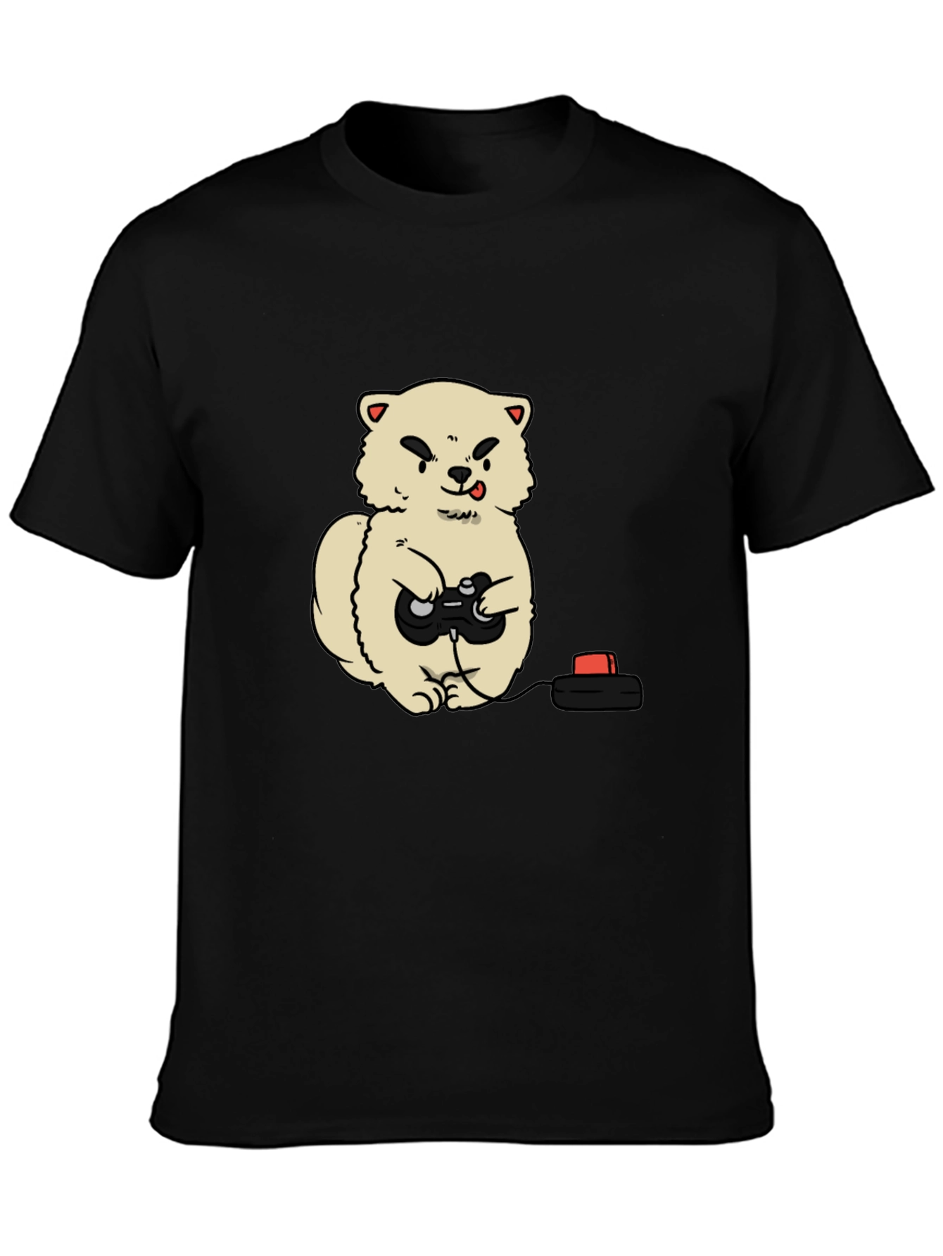 Gamer Dog Black T-Shirt