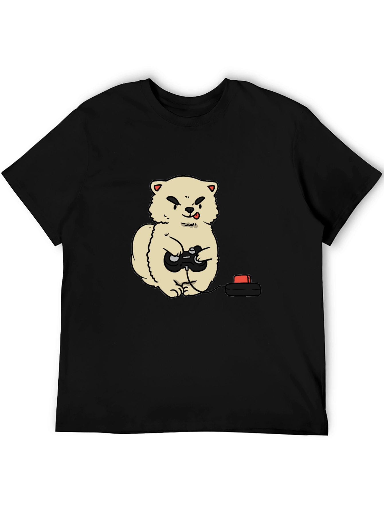 Gamer Dog Black T-Shirt
