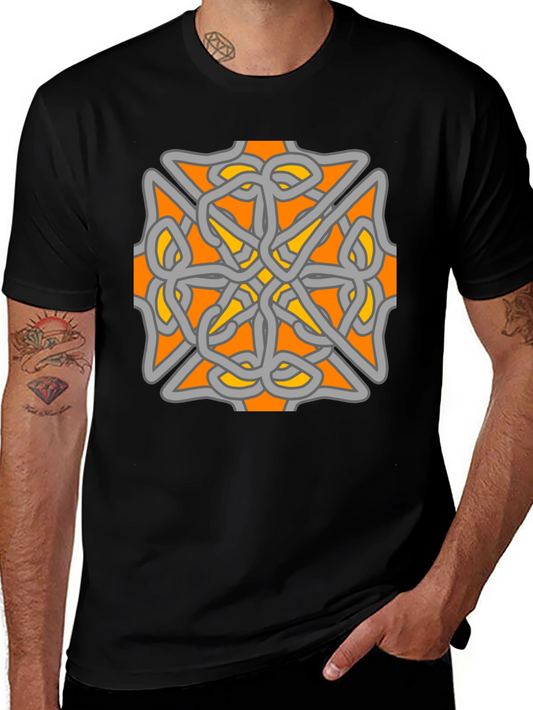 Celtic Knot Graphic Tee - Black Cotton Blend