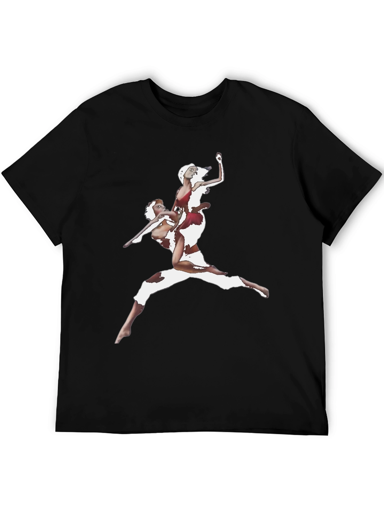 Artistic Print Black T-Shirt