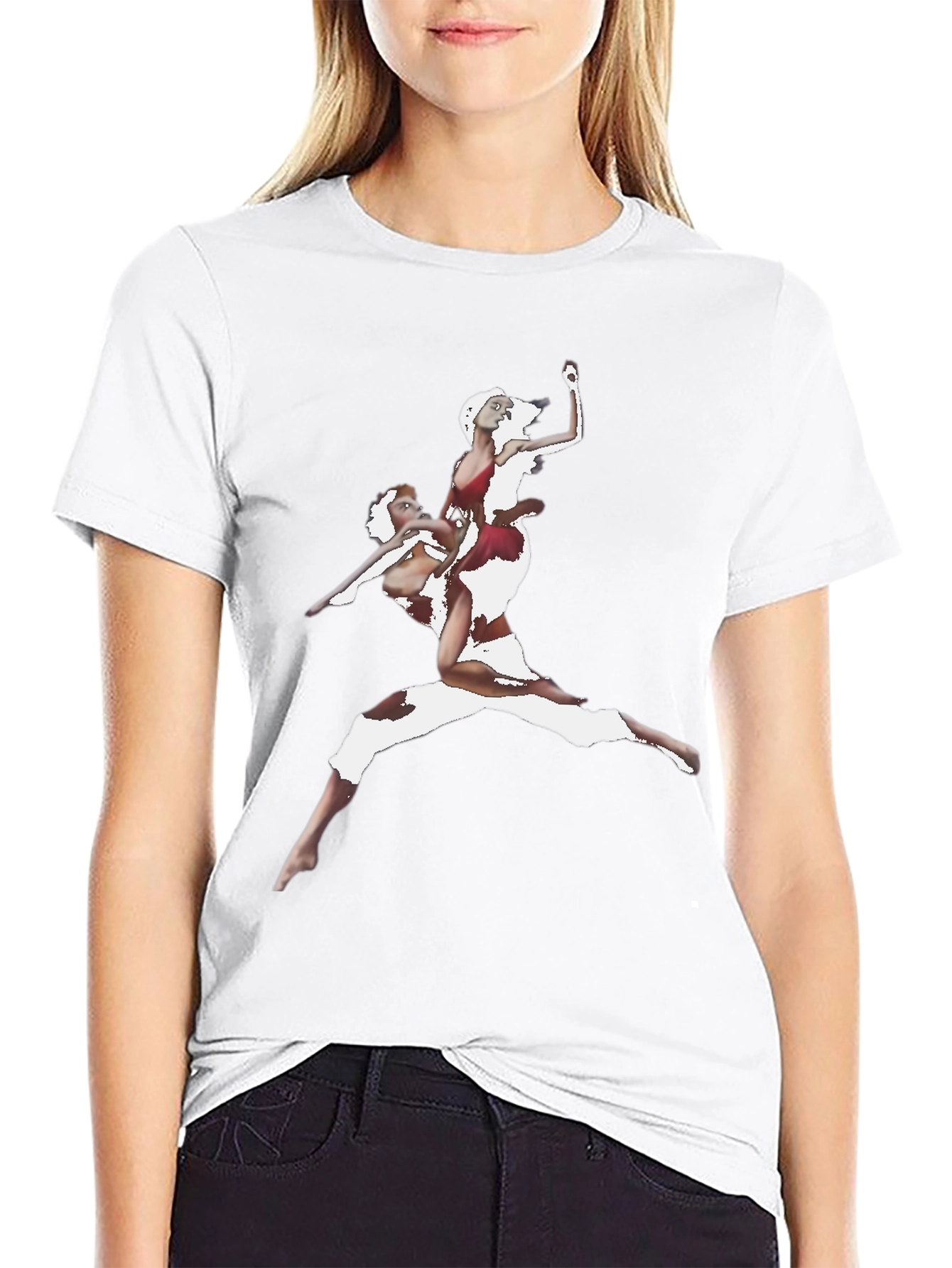Artistic Print Black T-Shirt
