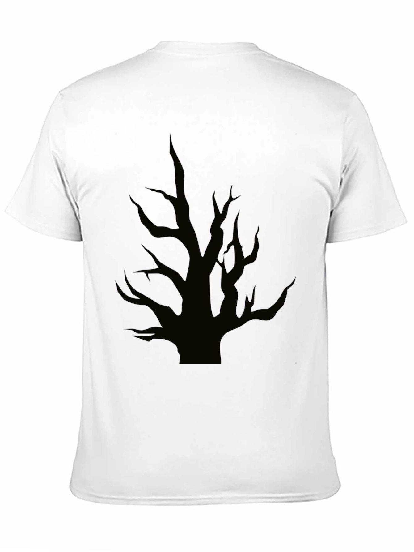 Mens Black Halloween Tree Graphic Tee