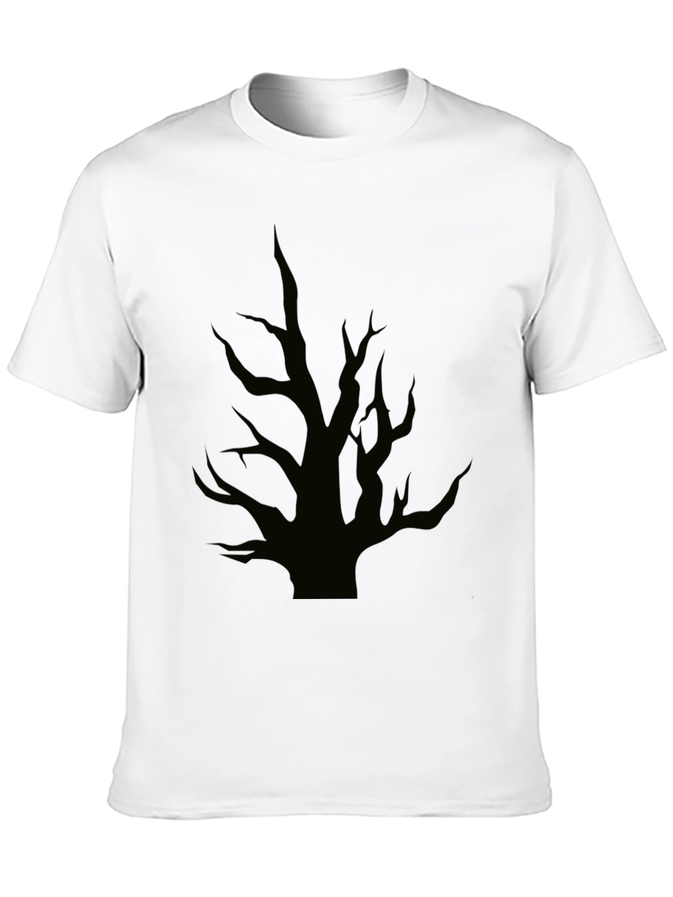 Mens Black Halloween Tree Graphic Tee