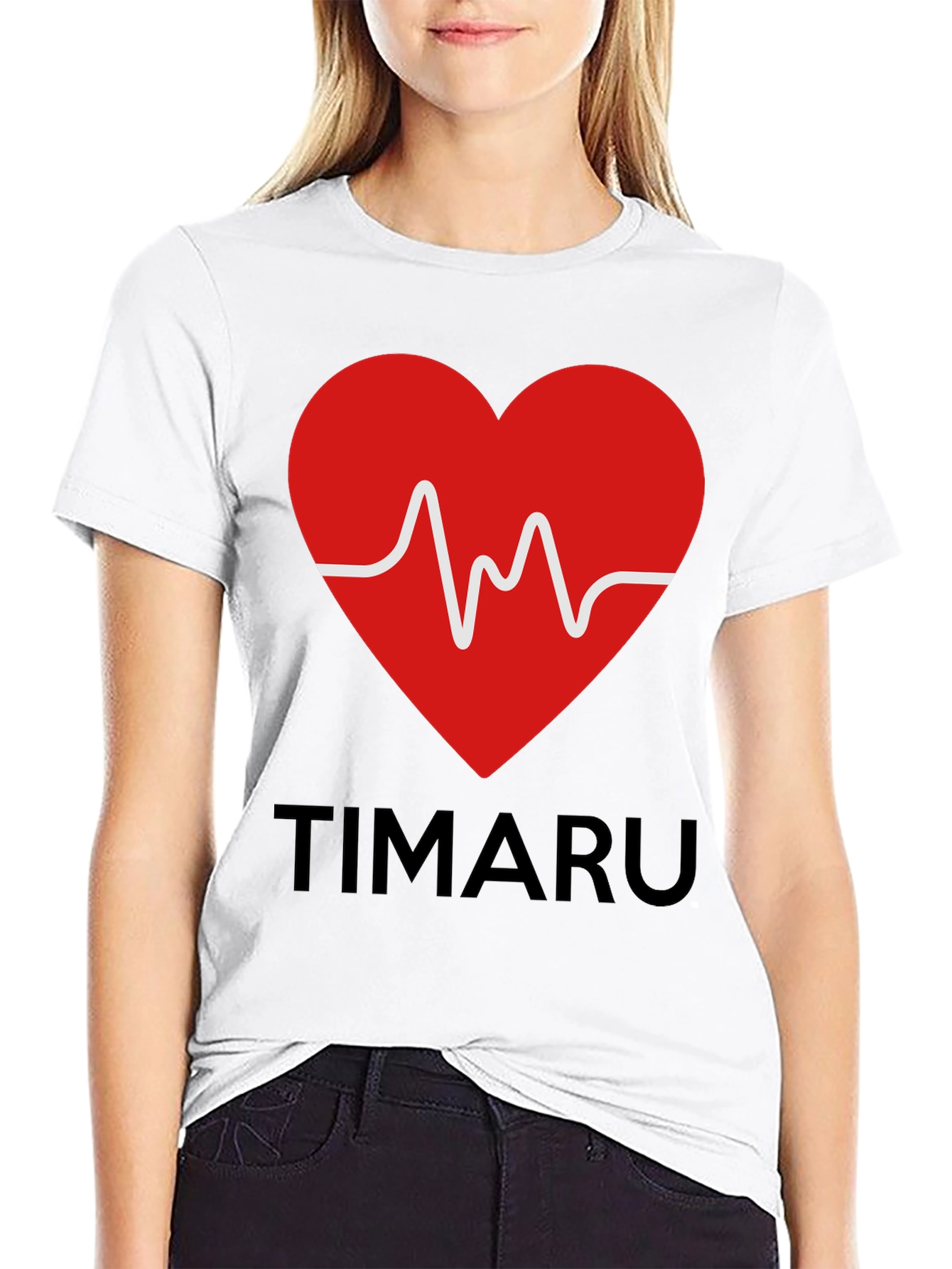 Timaru Heartbeat Graphic T-Shirt - Black