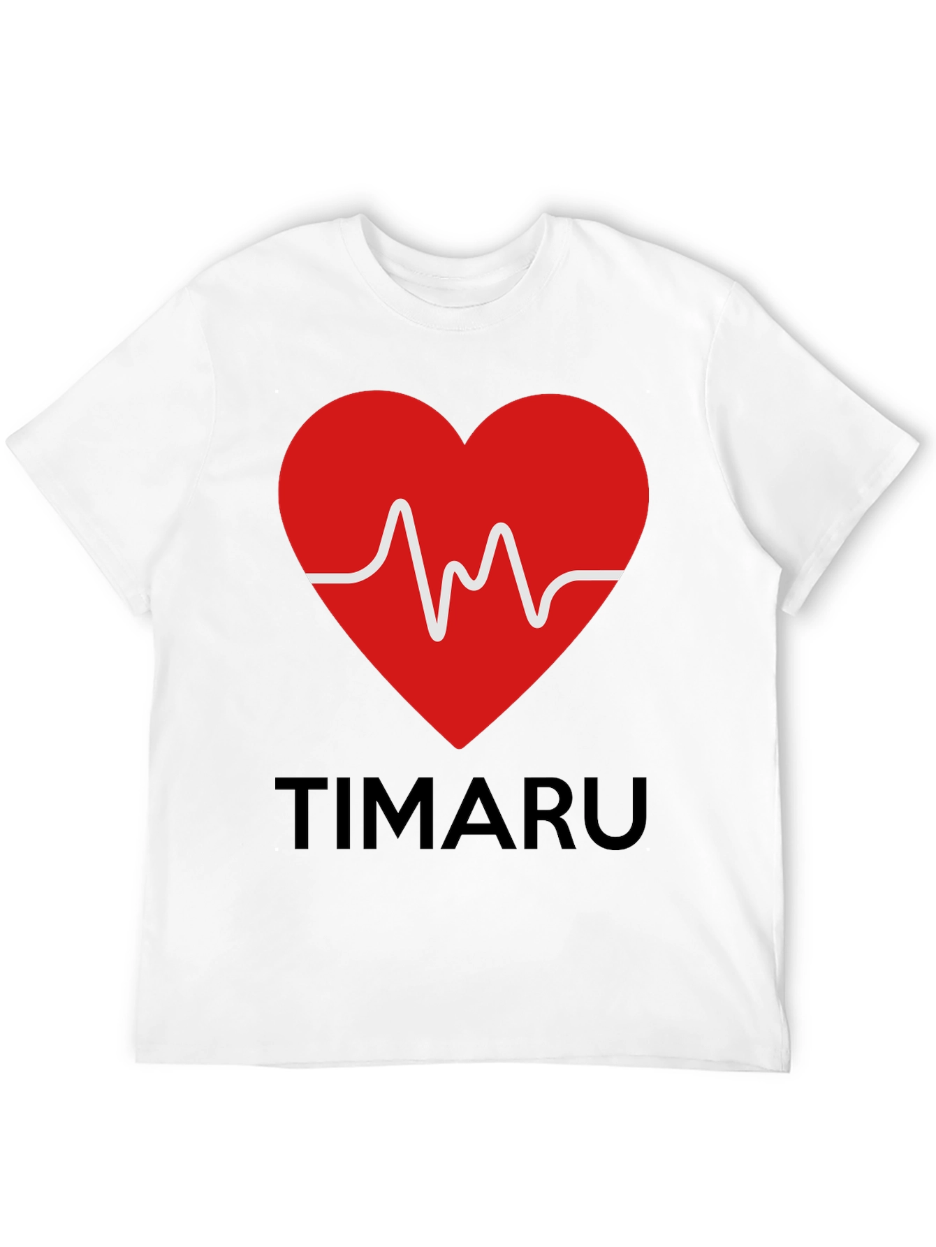 Timaru Heartbeat Graphic T-Shirt - Black