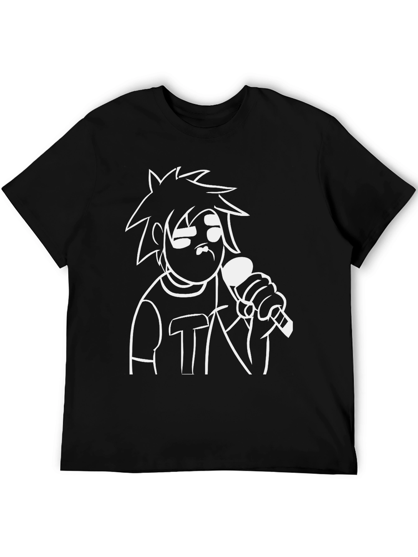 Cartoon Graphic Black T-Shirt