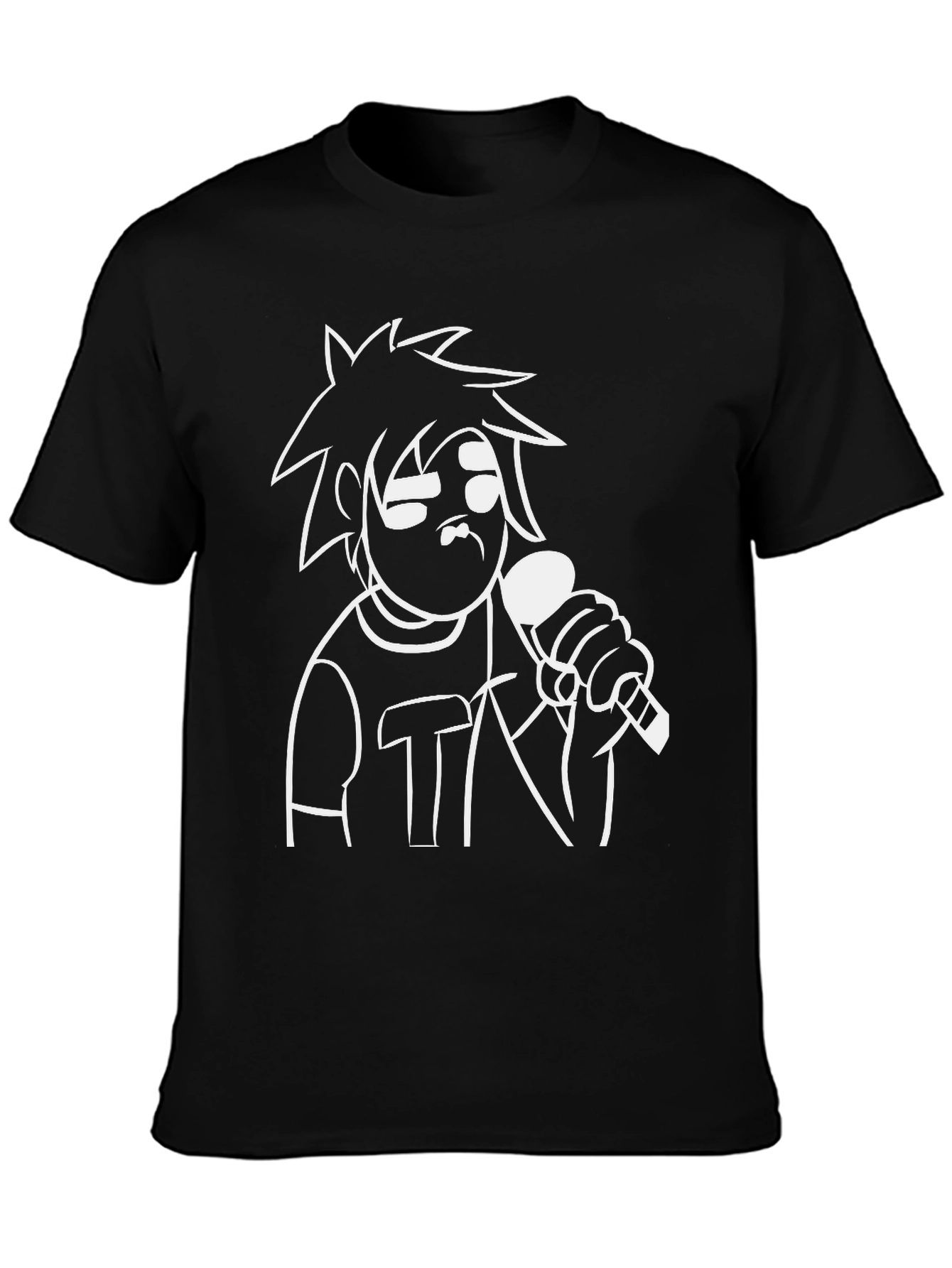 Cartoon Graphic Black T-Shirt