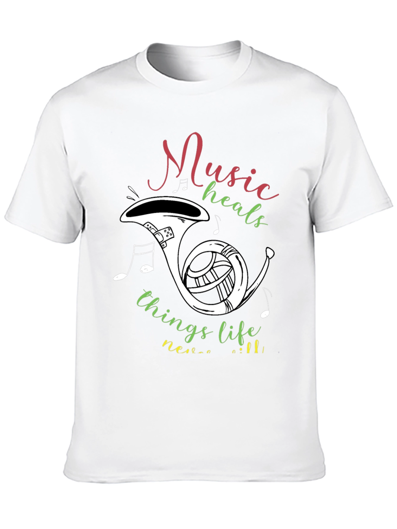 Music Heals T-Shirt - Musical Instrument Graphic Tee